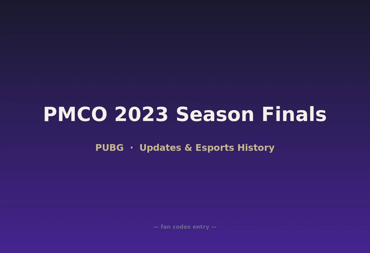 PMCO 2023 Season Finals