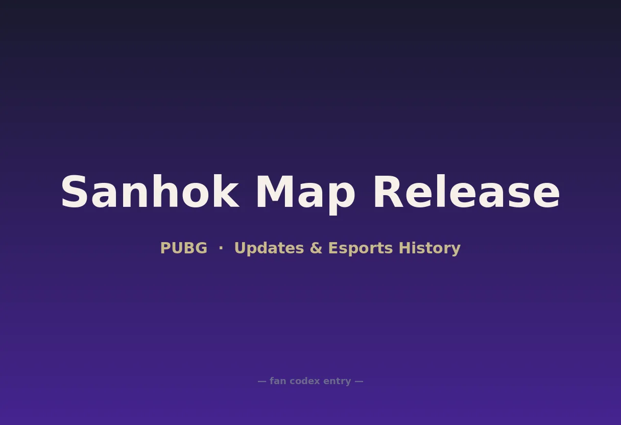 Sanhok Map Release